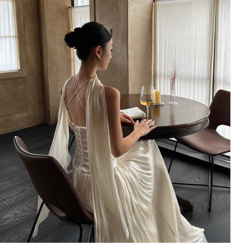 Robe de soirée élégante à imprimé floral, coupe trapèze, tenue d'anniversaire, J8614