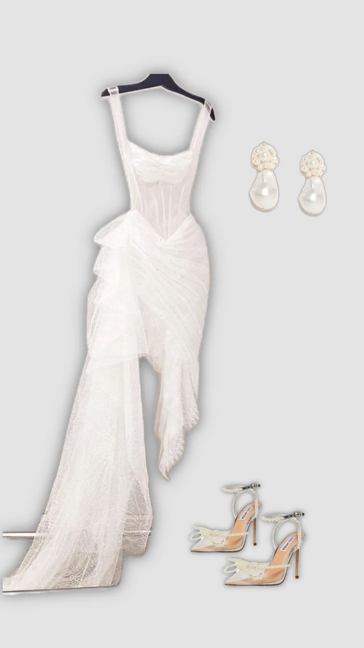 Robe de bal sexy en dentelle à bretelles pour 21e anniversaire J7641