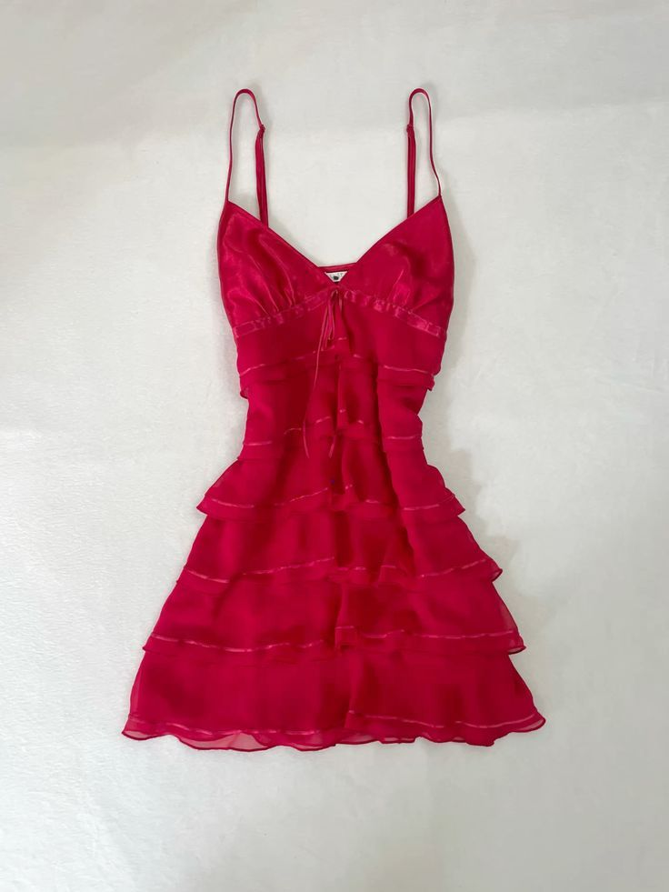 A Line Spaghetti Straps Chiffon Tiered Short Homecoming Dress Birthday Outfits J7600