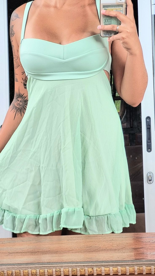 Robe de soirée courte coupe trapèze, tenue d'été J7403