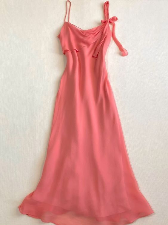 A line Spaghetti Straps Chiffon Prom Dresses Evening Dress J8301