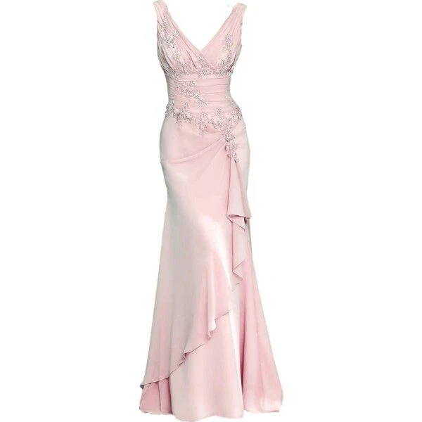 Rosa Meerjungfrau Langes Partykleid Abendkleid Ballkleider J7564