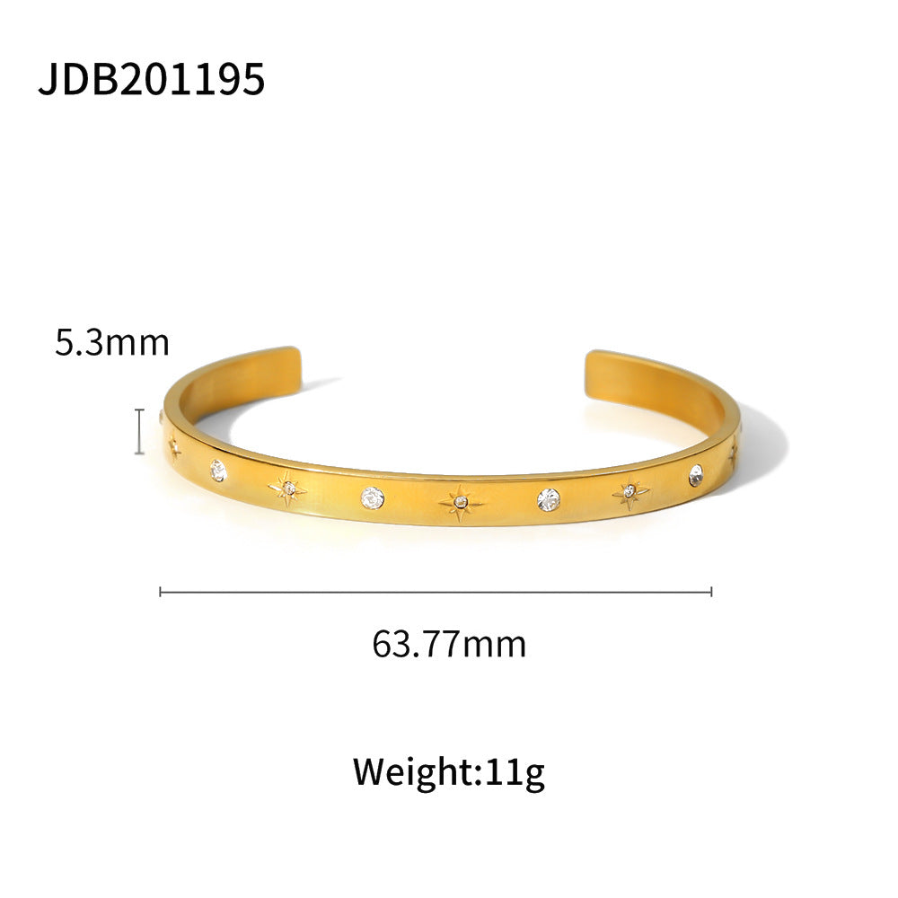 Gold Stainless Steel Oppen  Bracelet G37