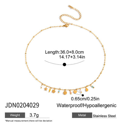 Collier trombone en acier inoxydable doré G4