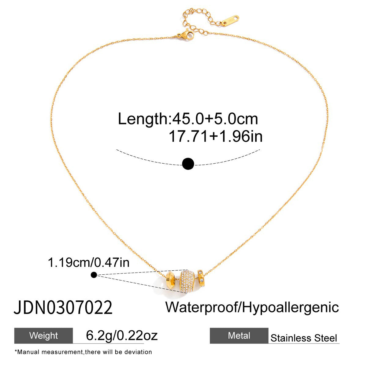 Fashion Gold Stainless Steel Necklace G8