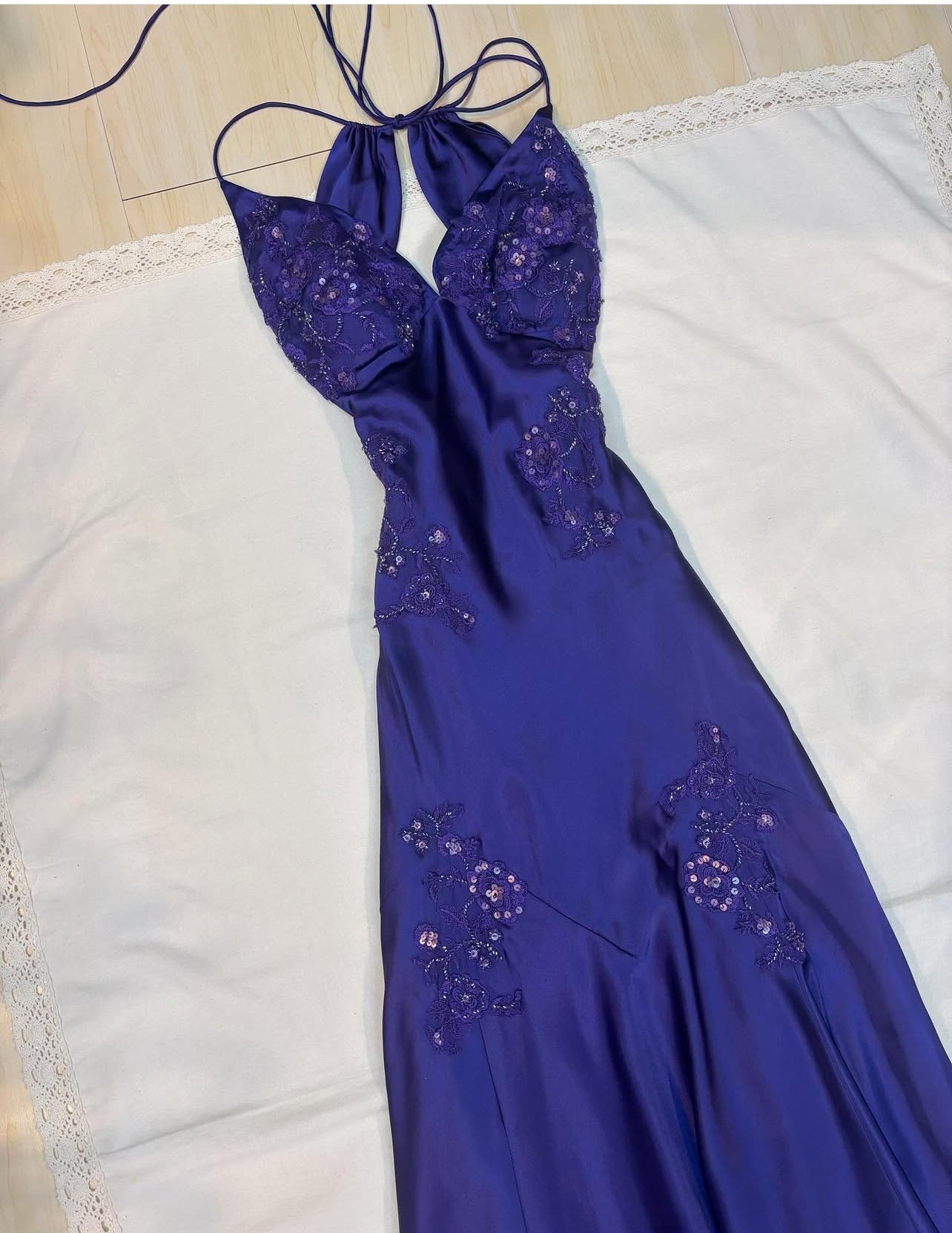 Purple Satin A Line Long Prom Dresses Formal Party Dress J2669