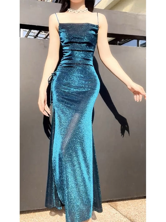 Green Sheath Long Prom Dress Formal Party Dress J3180