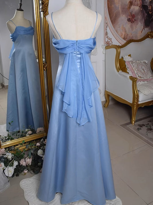 Blue A Line Long Prom Dress Formal Party Dress J3200