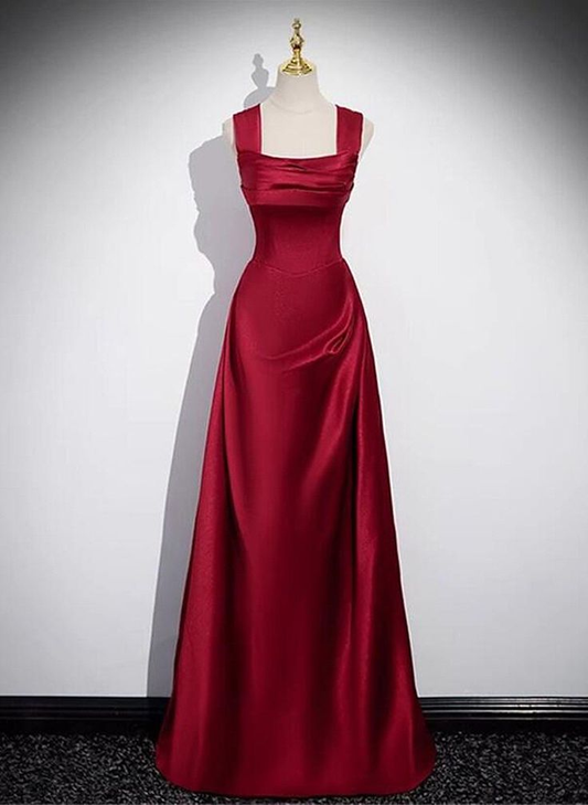 A Line Red Long Prom Dress Party Dress Elegant Birthday Party Dress J3210