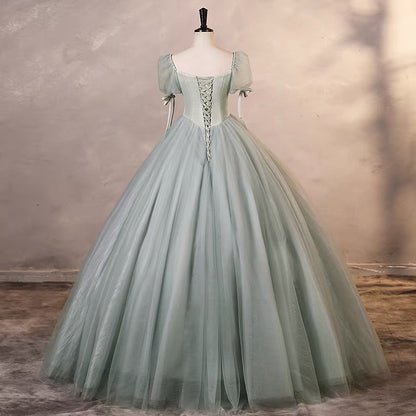 A-Linie Tüll Langes Ballkleid Geburtstagspartykleid J3243