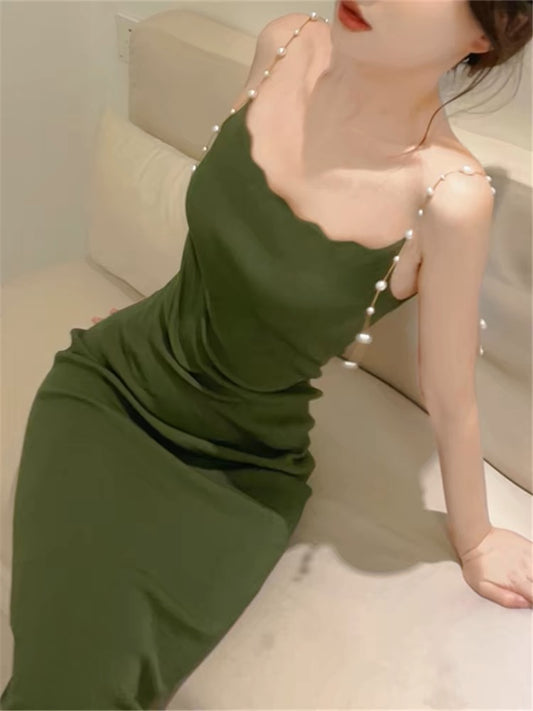 Green Sheath Long Prom Dress Formal Party Dress J3344