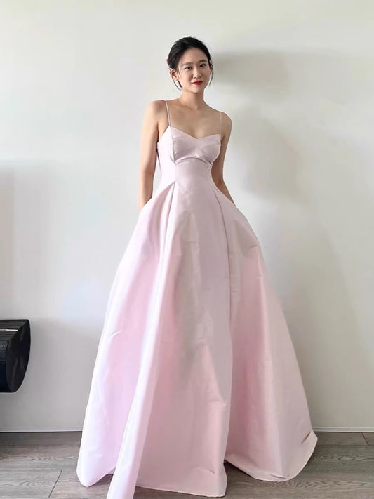 A Line Pink Long Prom Dress Formal Party Dress J3375