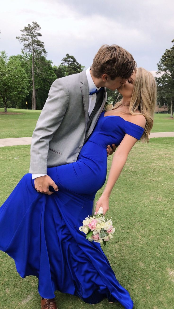 Off The Shoulder Royal Blue Mermaid Long Prom Dress Formal Party Gown  J3618