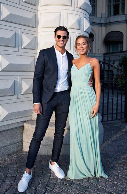Robe de soirée longue en mousseline de soie, dos nu, décolleté en cœur, sexy, J3761