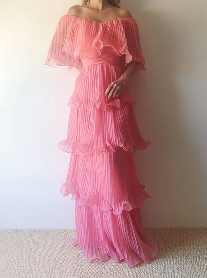 Robe de bal rose pour femmes, robe sexy, robe de soirée élégante, J3806