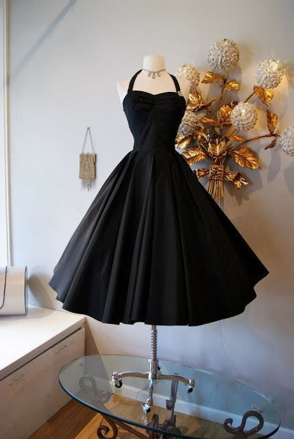 Vintage Black Short Homecoming Dress J3864