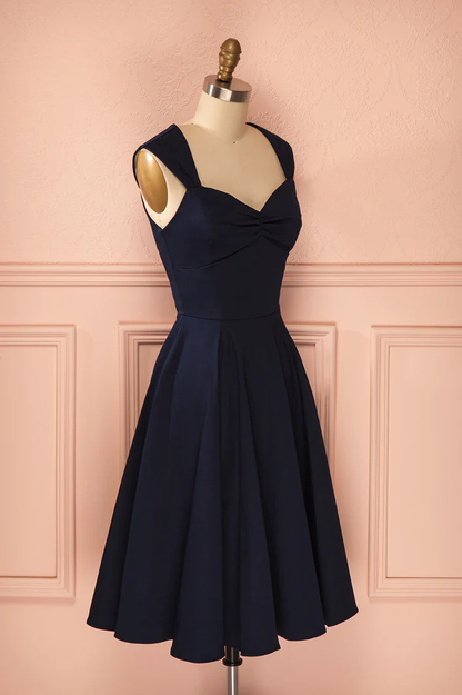 Robe de soirée courte bleu marine foncé J3875