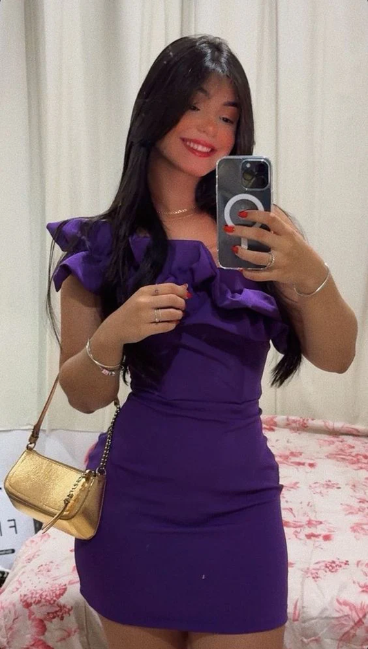 Purple Sheath Homecoming Dress Short Party Dress J3909