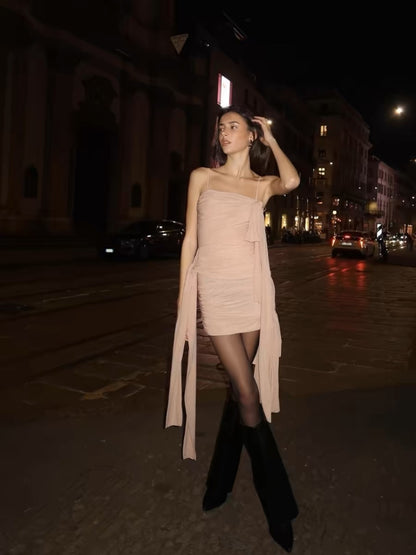 Spaghetti Straps Sheath Short Birthday Dress Homecoming Dress J4009