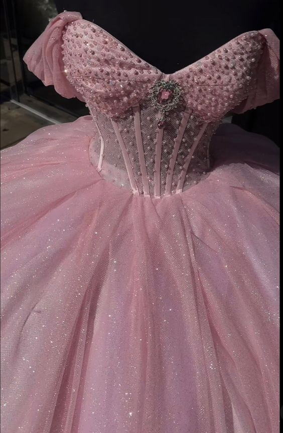 Pink Quinceanera Dresses Ball Gowns Sweet 15 Birthday Dress J4490