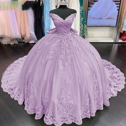 Robe de princesse Quinceanera à épaules dénudées pour bal de promo, 16 ans, J4591