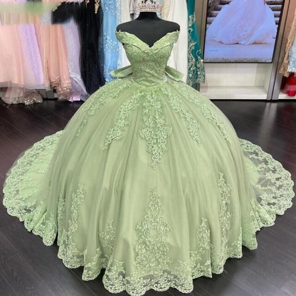 Robe de princesse Quinceanera à épaules dénudées pour bal de promo, 16 ans, J4591
