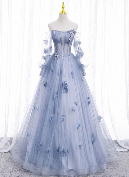 Robe de soirée à manches longues, motif floral, tenue de soirée, pour les 16 ans, J4636