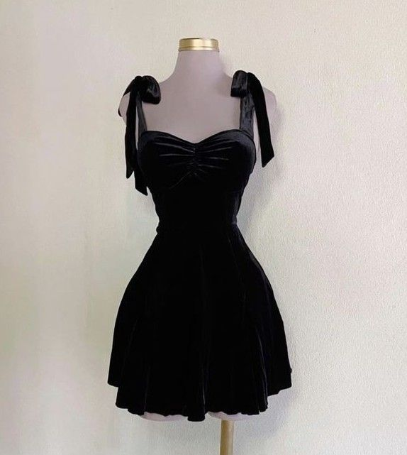 Black A Line Short Prom Dress Formal Party Dress J4746