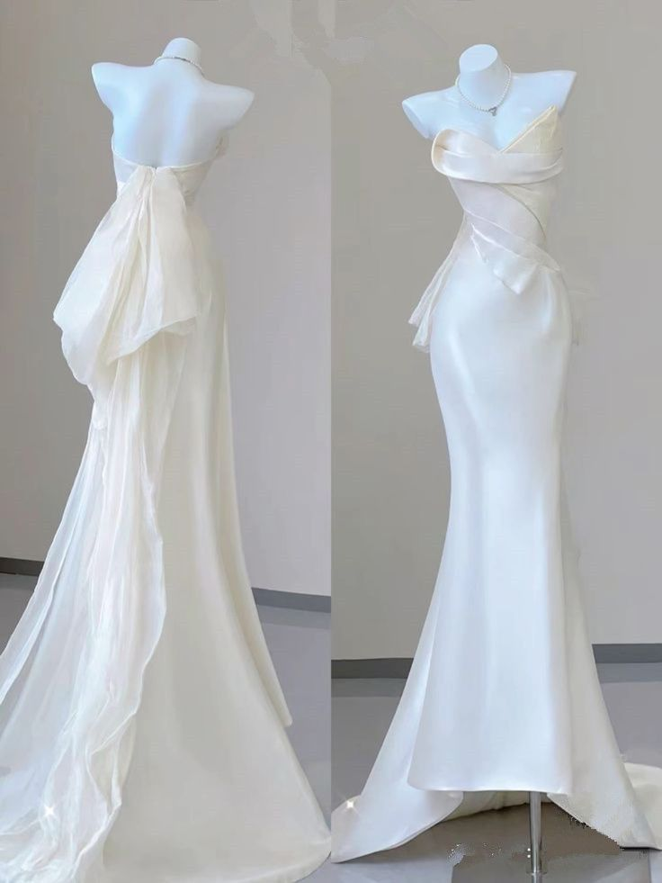 Sweetheart Ivory Long Prom Dress Mermaid Wedding Dress J4989