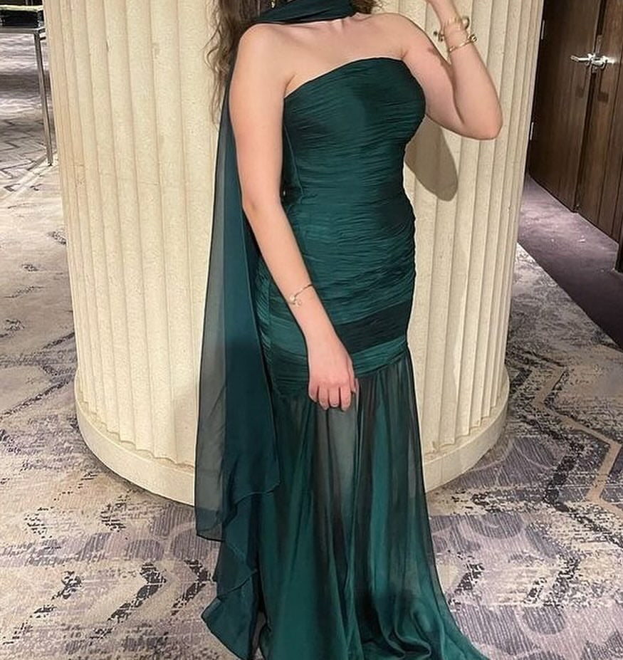 Strapless Mermaid Green Long Prom Dress Formal Party Dress J5162