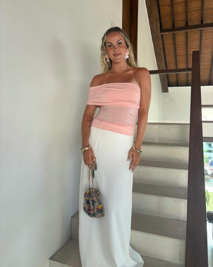 Robe de bal longue à épaules dénudées, tenue d'anniversaire sirène J5285