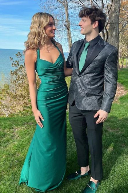 Grünes Meerjungfrau-Abschlussballkleid, langes Abendkleid, J5482 