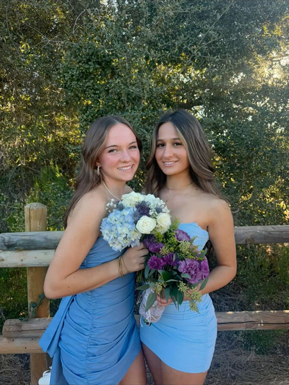 Blaues Etuikleid, kurz, lang, Ballkleid, Heimkehrkleid J5500 