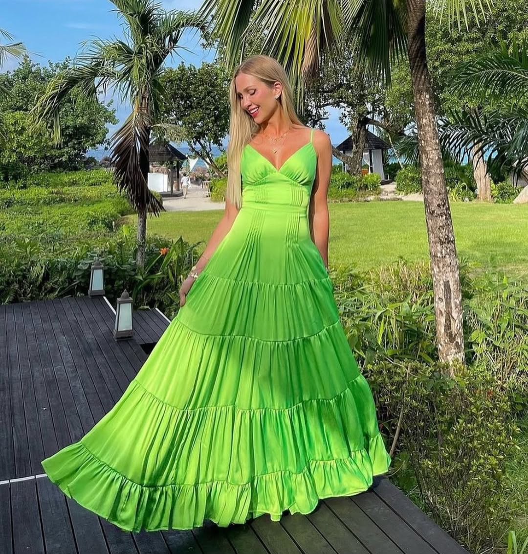 A Line Green Long Prom Dress Formal Party Dress J5573