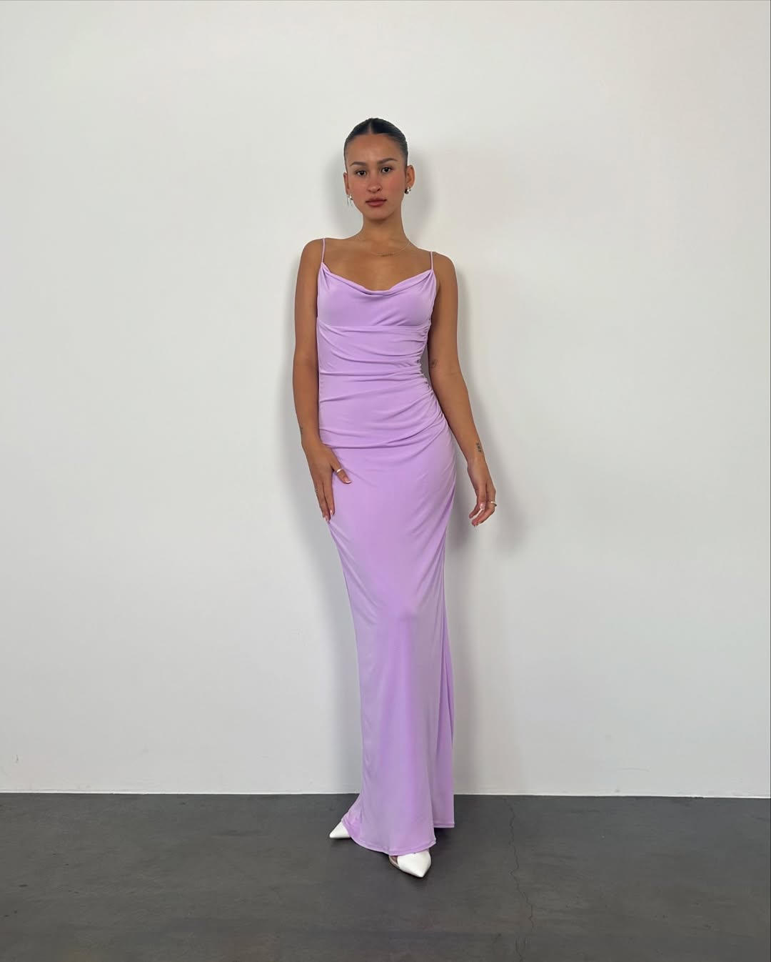 Backless Light Purple Long Prom Dress Evening Party Dresses J5585