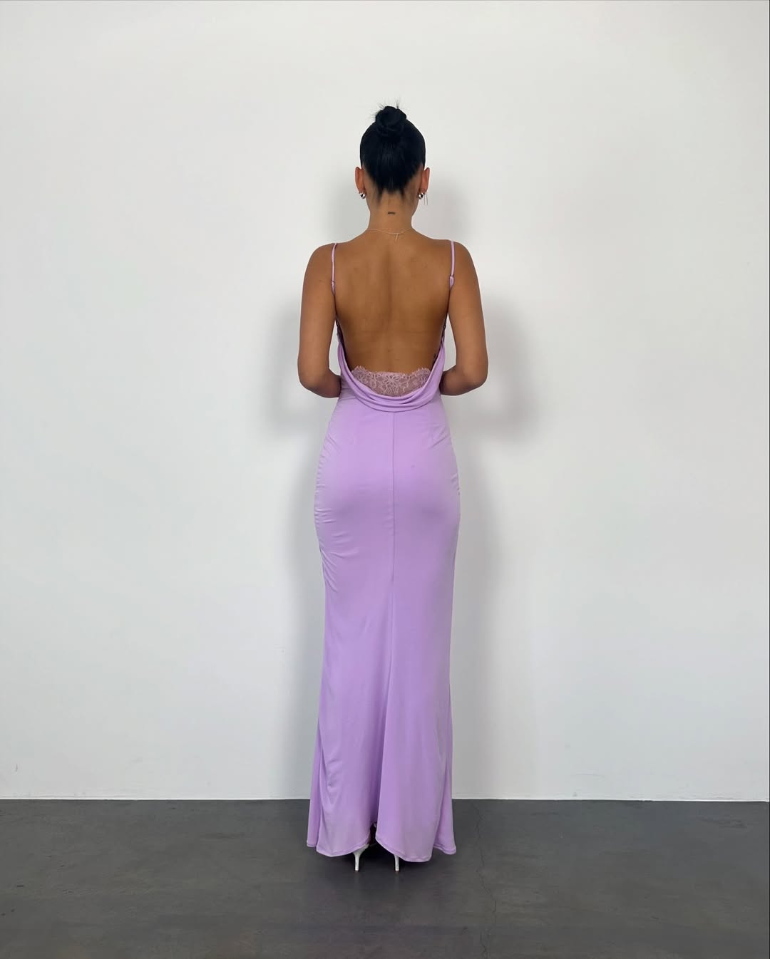 Backless Light Purple Long Prom Dress Evening Party Dresses J5585