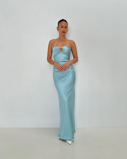 Blue Sheath Long Prom Dress Evening Party Dresses J5586