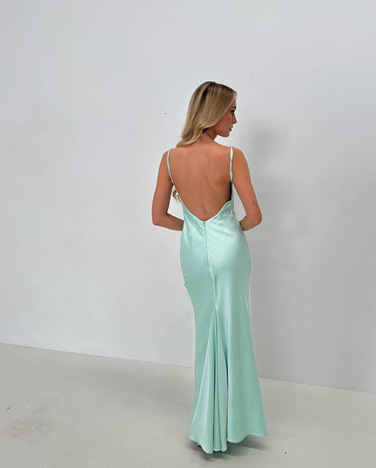 Tiffany Blau Meerjungfrau Langes Ballkleid Abend Party Kleider J5591 