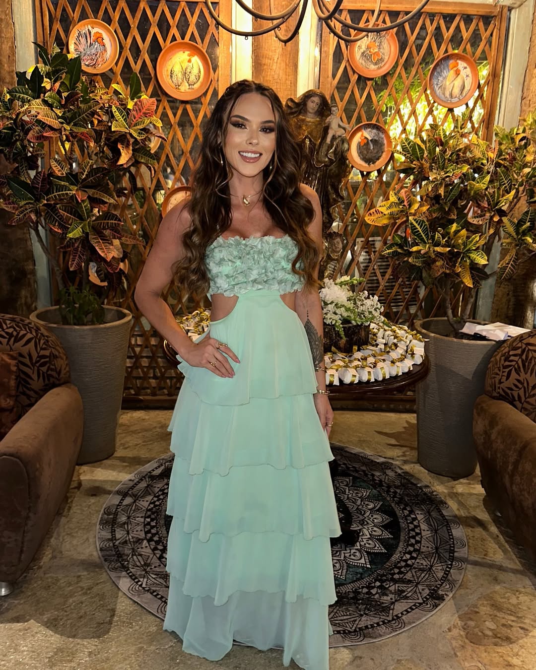 Mint Green A Line Prom Dress Tiered Formal Dresses J5605