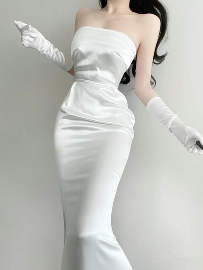 Einfache Meerjungfrau Weiße Brautkleider J5639 