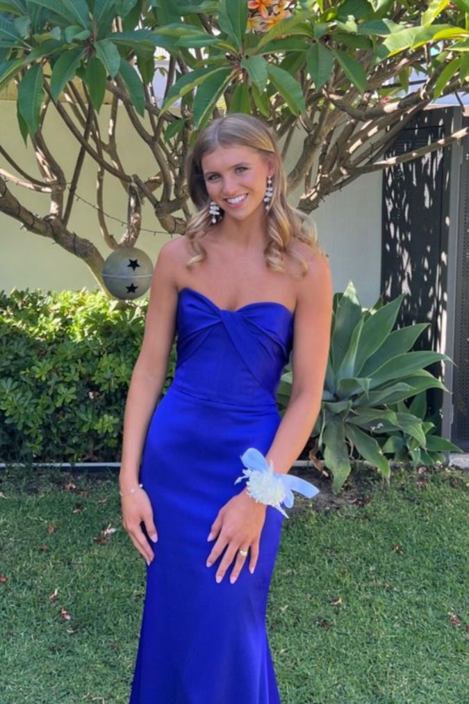 Royal Blue Mermaid Long Prom Dress J5657