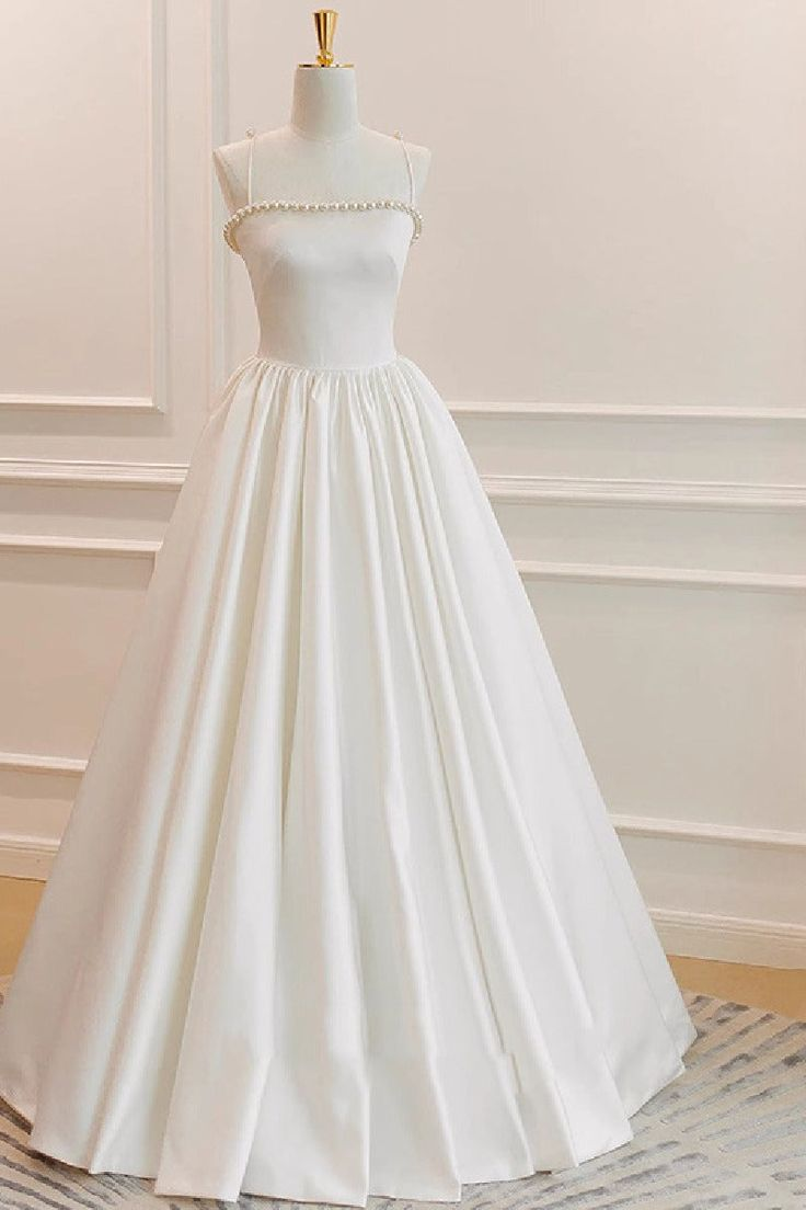 Elegant A Line White Wedding Dress Formal Party Dress J5631