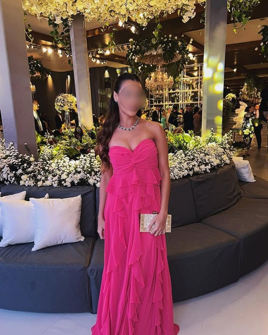Ziemlich Hot Pink A-Linie Herzausschnitt Lange Party Ballkleider J5731 