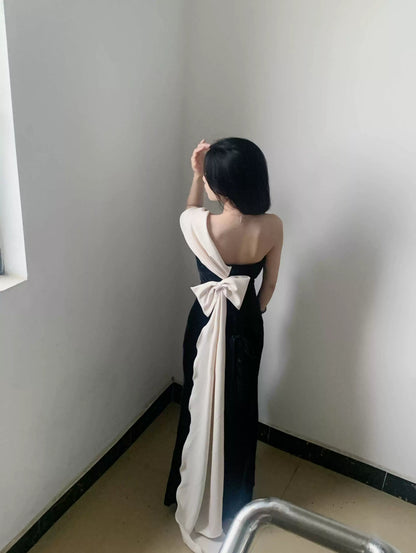 Robe de soirée longue élégante à volants et à une épaule J8683