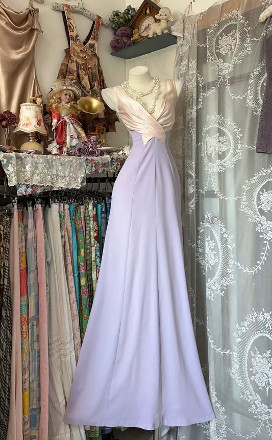 Hellviolettes langes Ballkleid, elegantes formelles Abendkleid J8708
