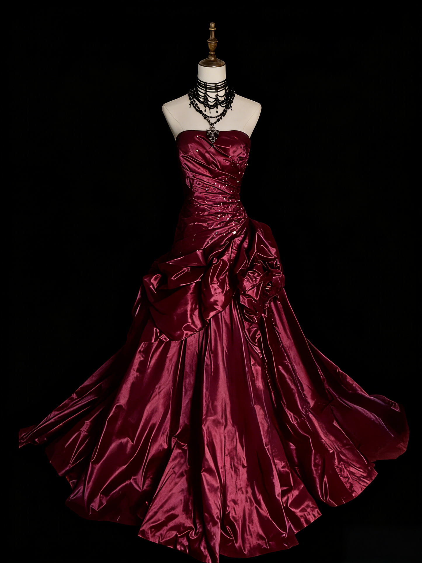 Strapless Royal Blue Prom Dress Satin Birthday Dress J9404