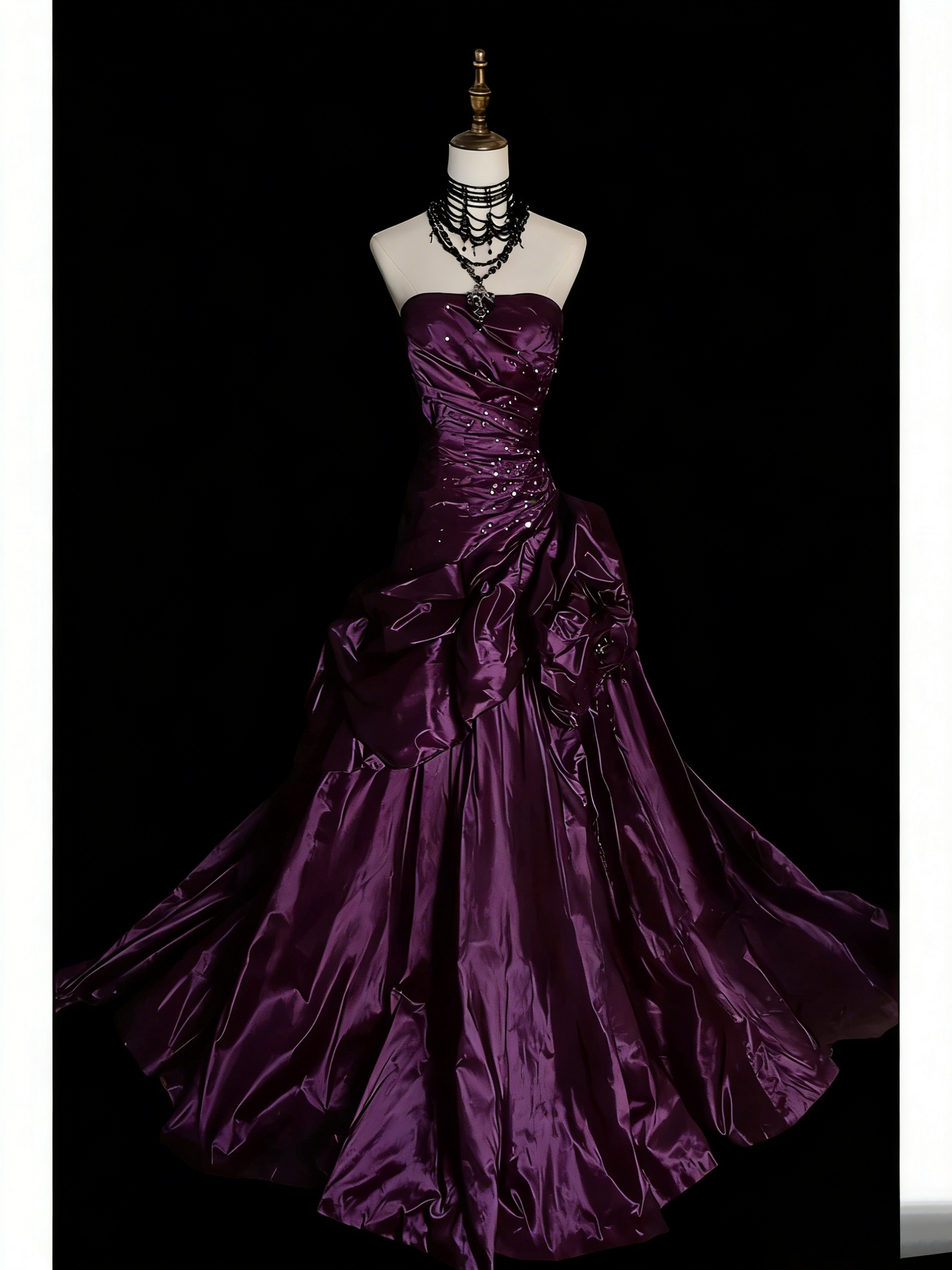 Strapless Royal Blue Prom Dress Satin Birthday Dress J9404