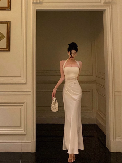 Sexy Sheath Tulle Satin Evening Dress Birthday Dress Summer Outfit L20