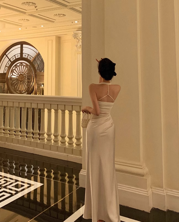 Sexy Sheath Tulle Satin Evening Dress Birthday Dress Summer Outfit L20