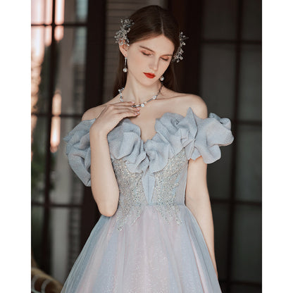 Off  Shoulder Long Prom Dress A Line Evening Dress Formal Gown 80 - JulyProm